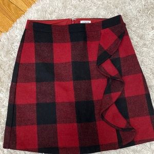 J Crew Factory Buffalo Plaid mini skirt 00